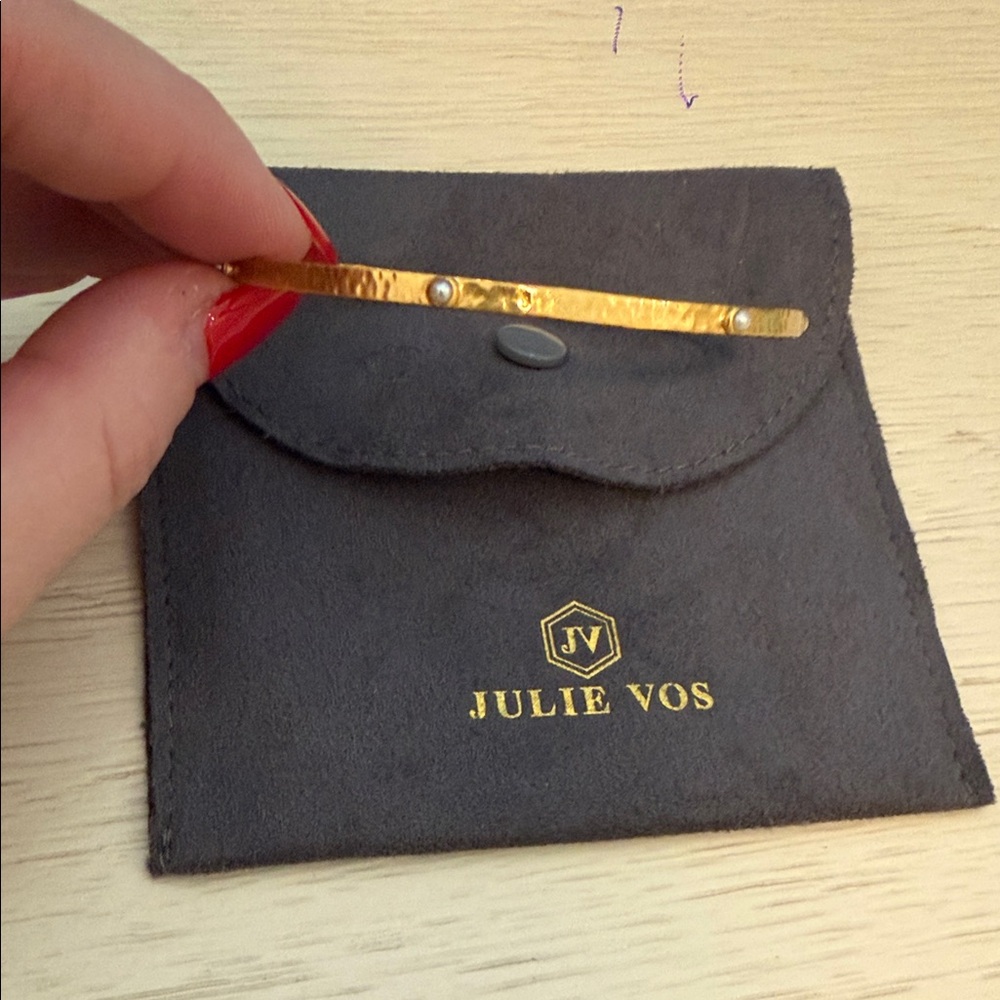 Julie Vos “Crescent Stone Bangle”